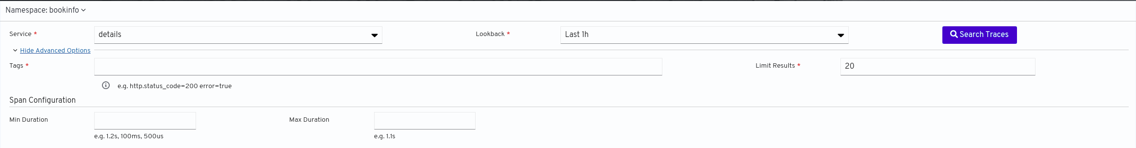 Full form Tracing View